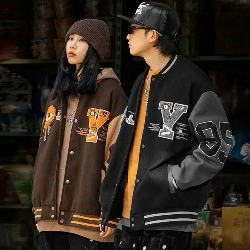 Men's Jackets Autumn and Winter Men Letter Embroidery Varsity Jackets Japanese Slim Spring Baseball Jacket Coat Male Casual Fashion Clothes 23121