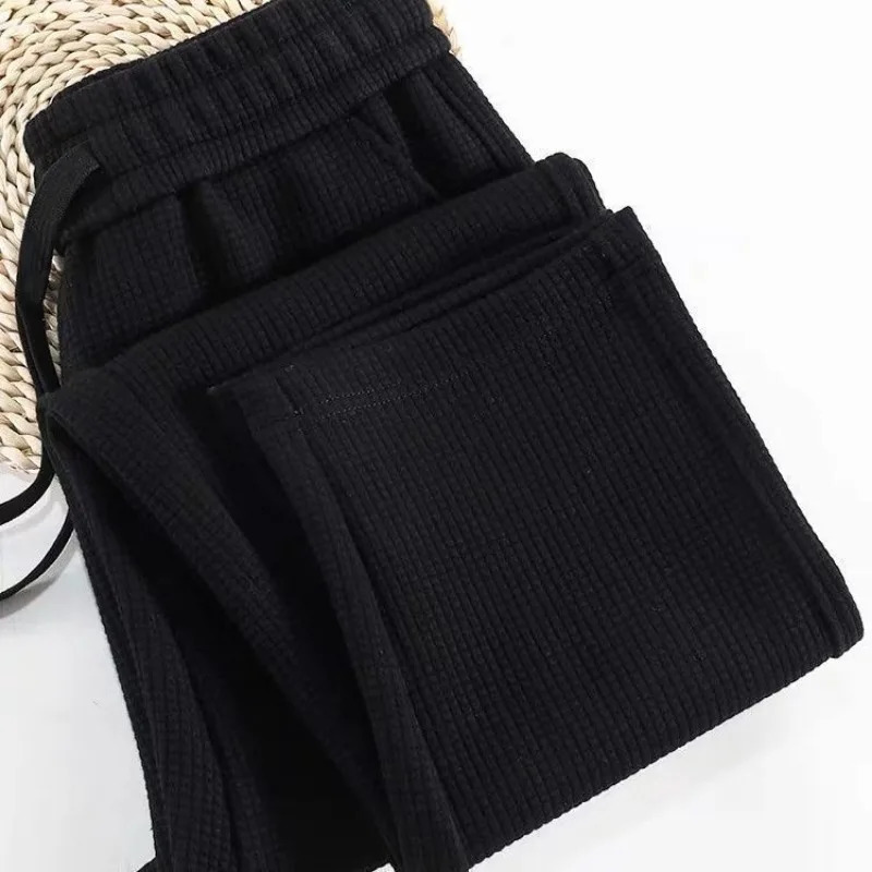 Women's Pants Capris Straight Solid Women Sports Pants Autumn Spring Casual Plus size High Waist Loose Slimming Narrow Wide Leg Long Pants 231212