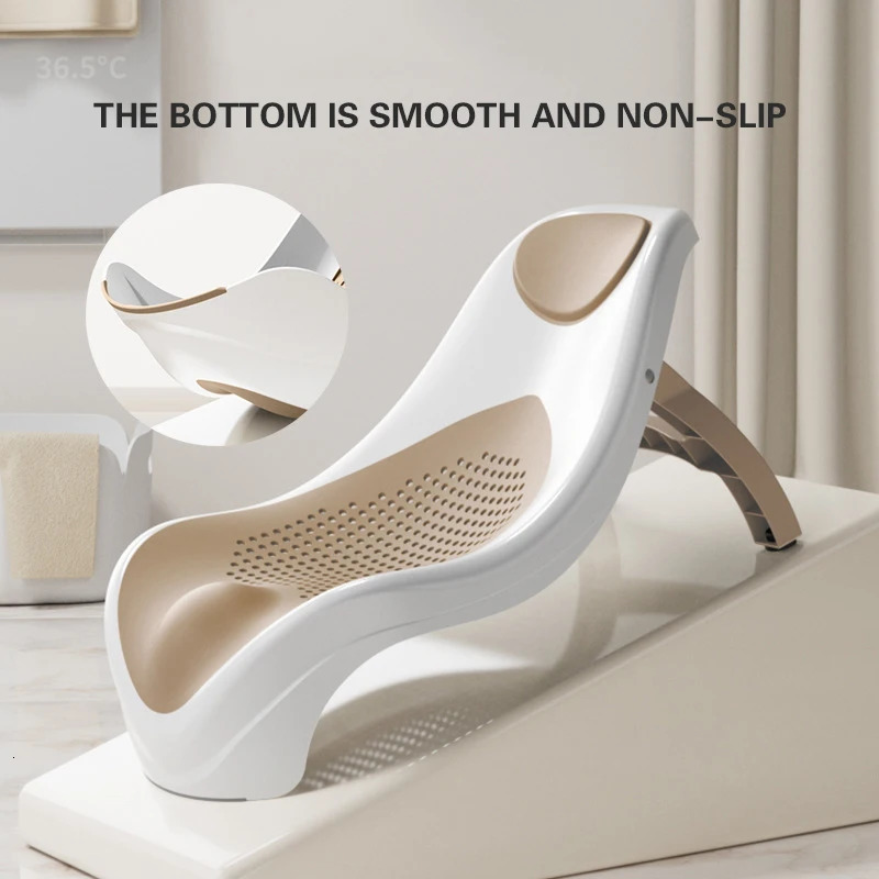 Bathing Tubs Seats 2024 Folding Baby Bath Tub Portable Baby Shower Tubs With Temperature Sensing Non-slip Cushion born Bathtub Safe Kids Bathtub 23121