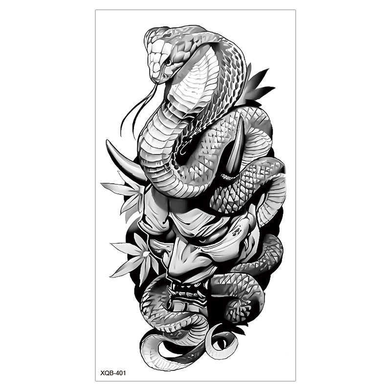 New full arm tattoo sticker animal half tiger lion waterproof set optional