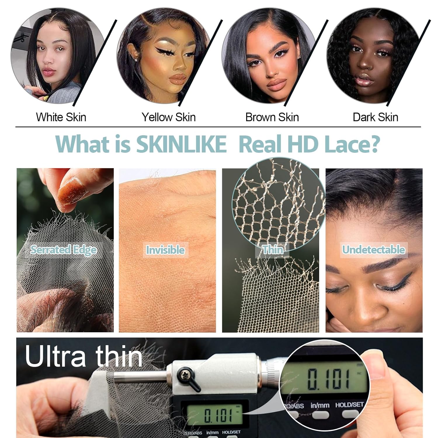 HD Lace Closures 5x5 6x6 7x7 13x4 13x6 Straight Body Wave Human Hair Closures Frontals Pre Plucked 0.10mm Ultra-thin Invisible Crystal Lace Closure Na