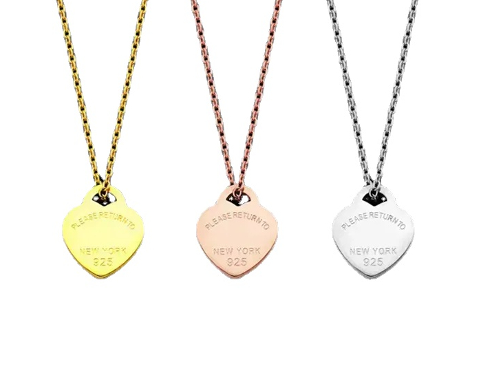 tiffamy and co designer necklace gold tiff heart luxury jewelry pendant rose valentine day with box gbwr tiffanies tiffanyx WWLE