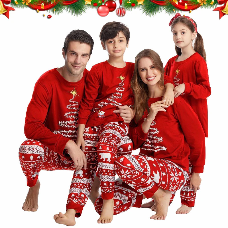 Family Matching Outfits Family Matching Christmas Pajamas Set 2024 Xmas Father Mother Daughter Family Look Clothes Adult Kids Sleepwear Pyjamas Outfit