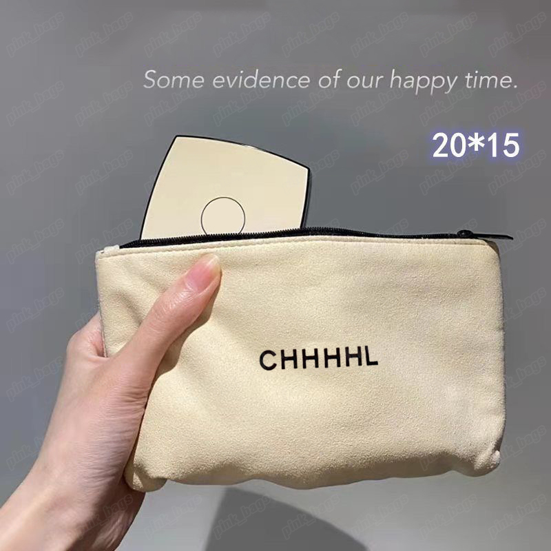 Designer de luxe petits sacs de maquillage pour femmes lavage cosmétique case zipper maquillage pochette dames lettre de toilette imprimé sac de