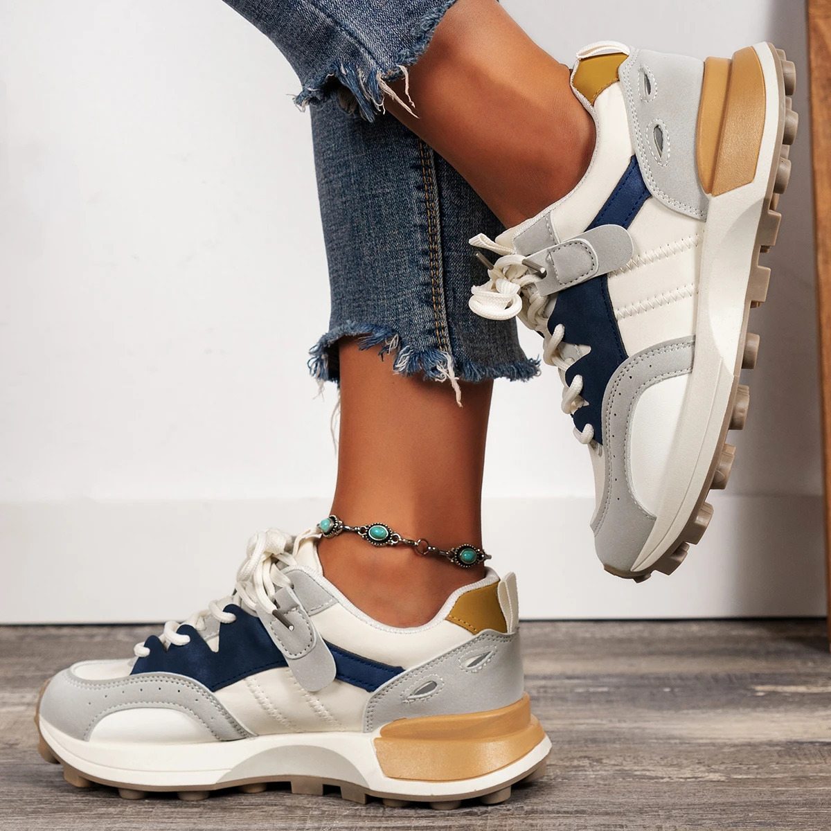 Dress Shoes Thick soled daddy shoes for women allmatch Forrest Gump leisure running sports 231212