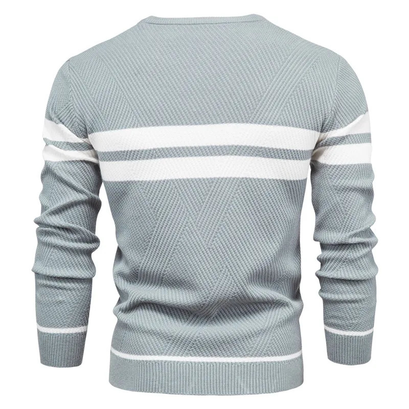 Men's Sweaters Autumn Pullover Men's Sweater O-neck Patchwork Long Sleeve Warm Slim Sweaters Men Casual Fashion Sweater Men Clothing 231212