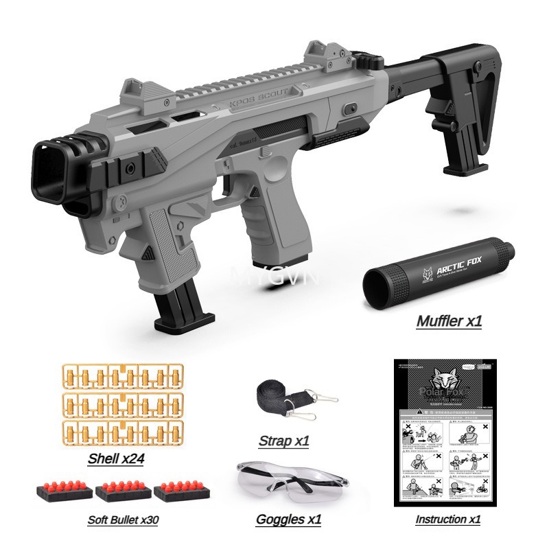 DIY Assemble Toy Gun Pistol Blaster Soft Bullet Manual Launcher Shooting Model For Adults Boys CS Outdoor Games