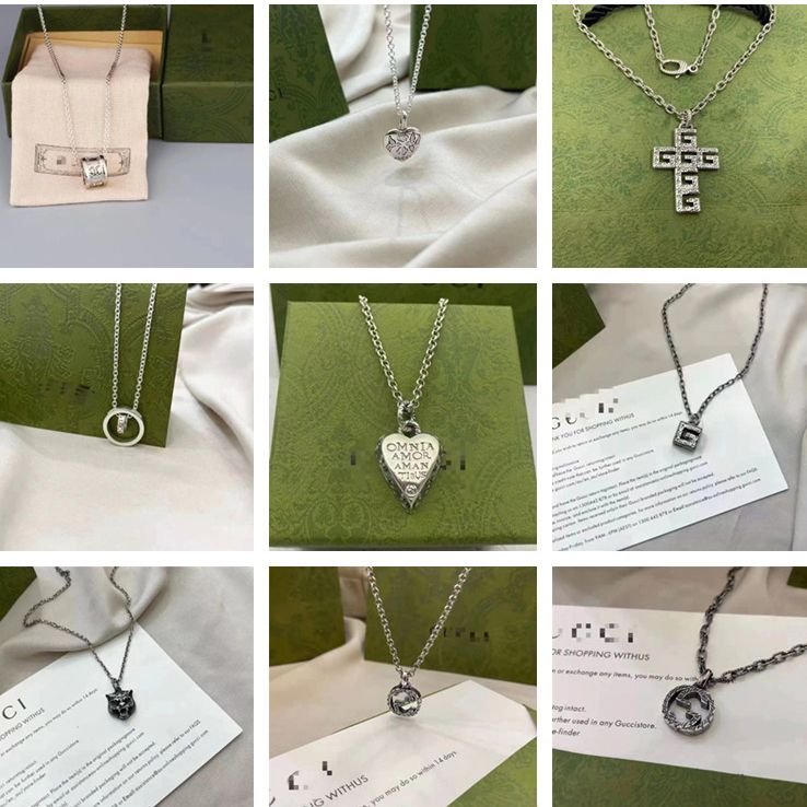 sterg sier pendant necklace for women key double letter heart retro vintage men chain necklaces fine fashion classic delicate designer jewelry