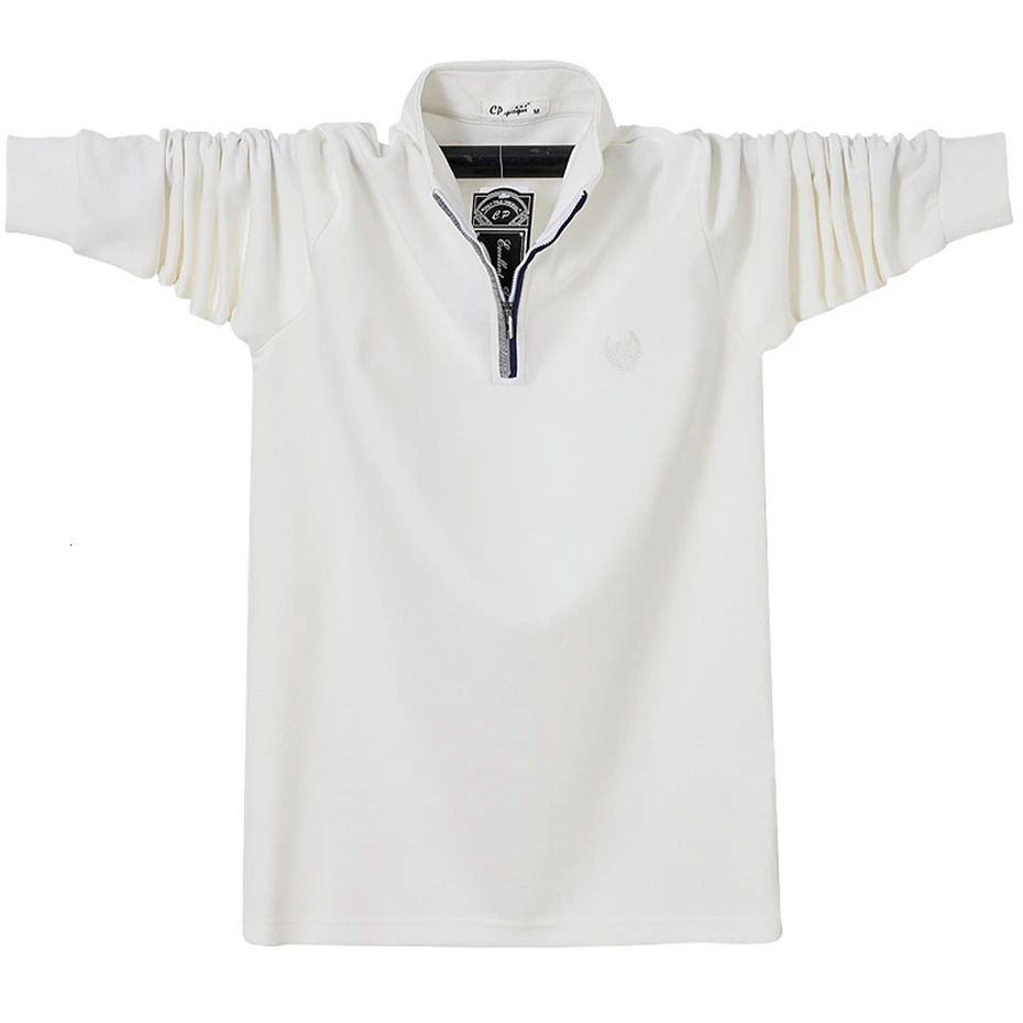 Men's Polos Long Sleeve Polo Shirts Men Spring Autumn Polo Shirt Plus Size 6XL Fashion Casual Cotton Polo Solid Color Tops Big Size 6XL 231212