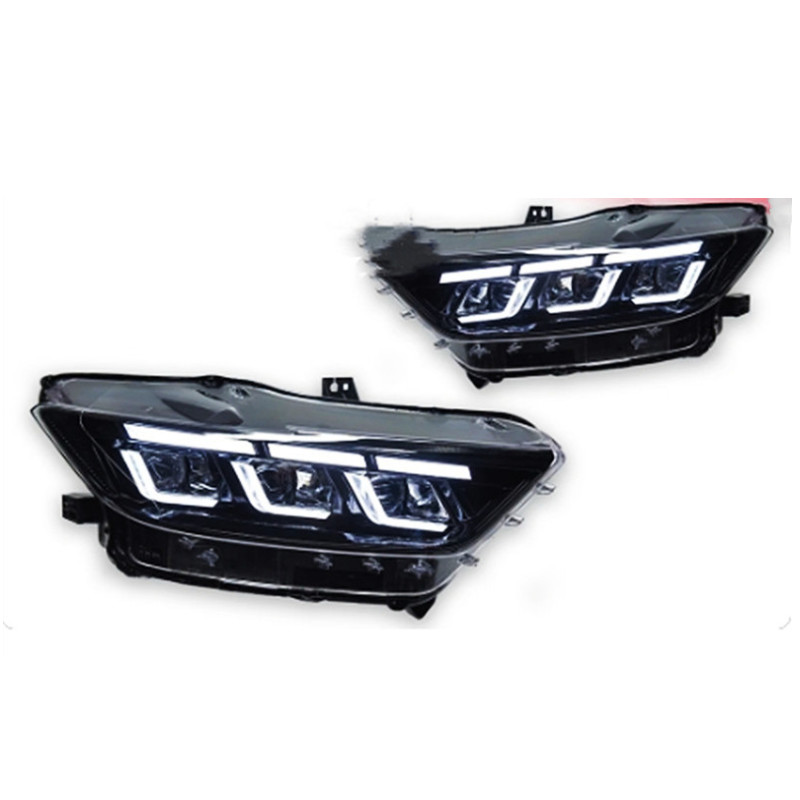 Car Front Lights For Ford Mustang 20 15-20 17 Headlights Assembly Automobile With LED DRL Dynamic Turn Signal Lights