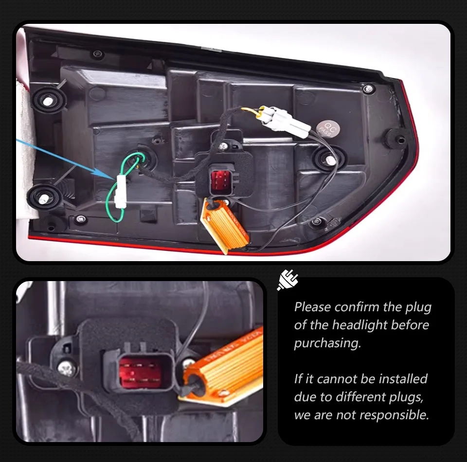 Car Tail Light for Chrysler 300C Taillight 2011-2014 Taillights LED DRL Running Lights Fog Lights Rear Parking Lamp
