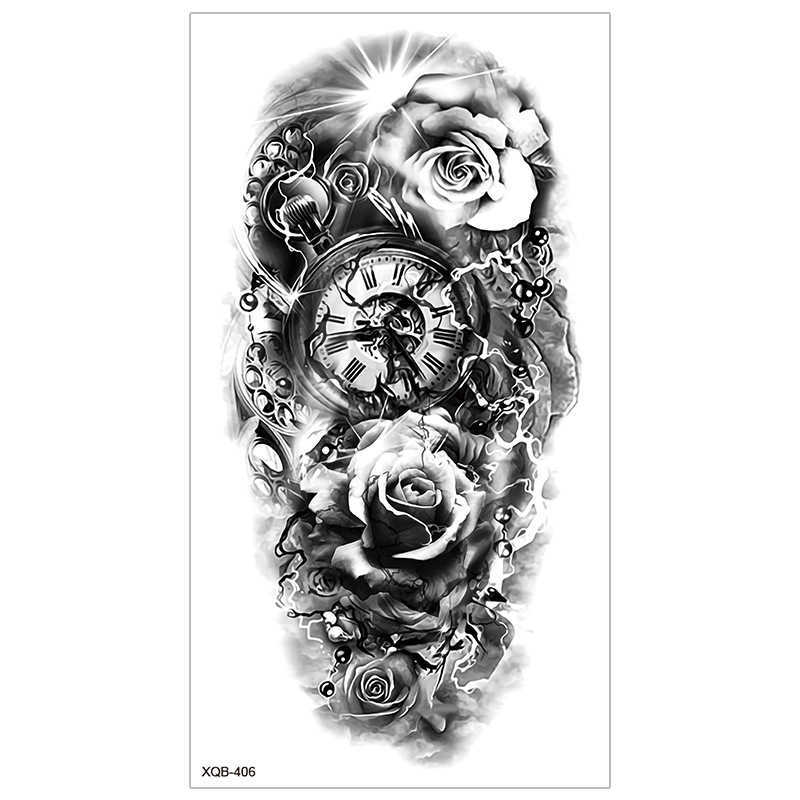 New full arm tattoo sticker animal half tiger lion waterproof set optional