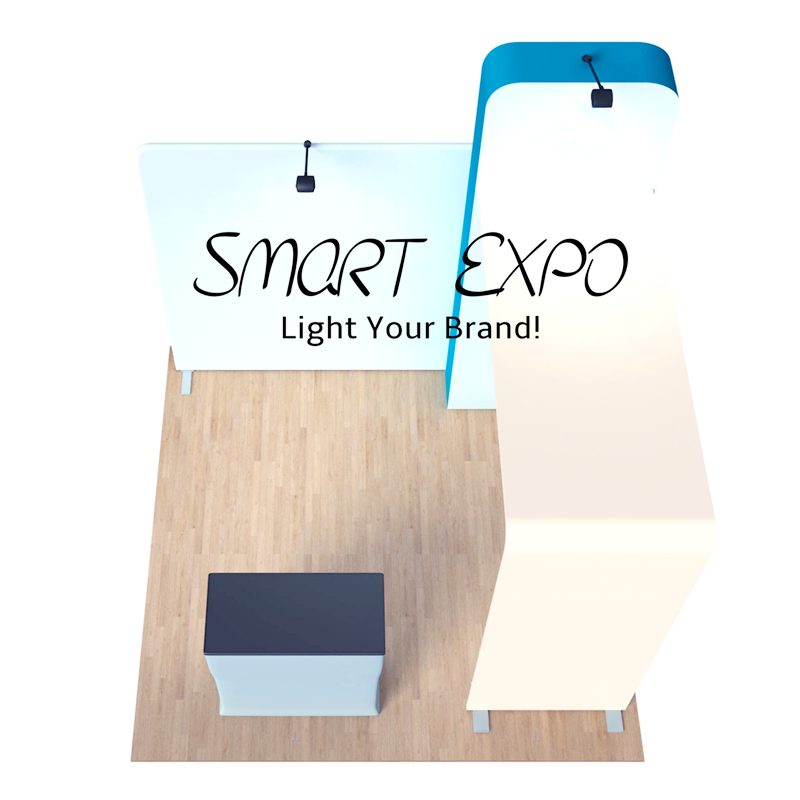 3x3 Portable Exhibition Booth Advertising Display Stand with Aluminum Tube Structure Custom Printing Graphics and Carry Bag