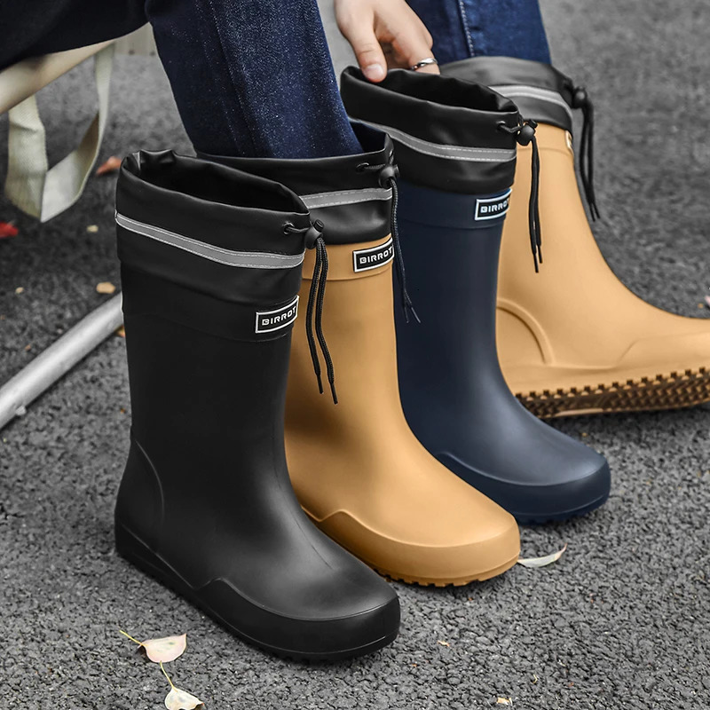 Boots YISHEN Rain Man Shoes High Top Climbing Fishing Rubber Winter Waterproof Mens Garden Unisex Botas De Iluvia 231212