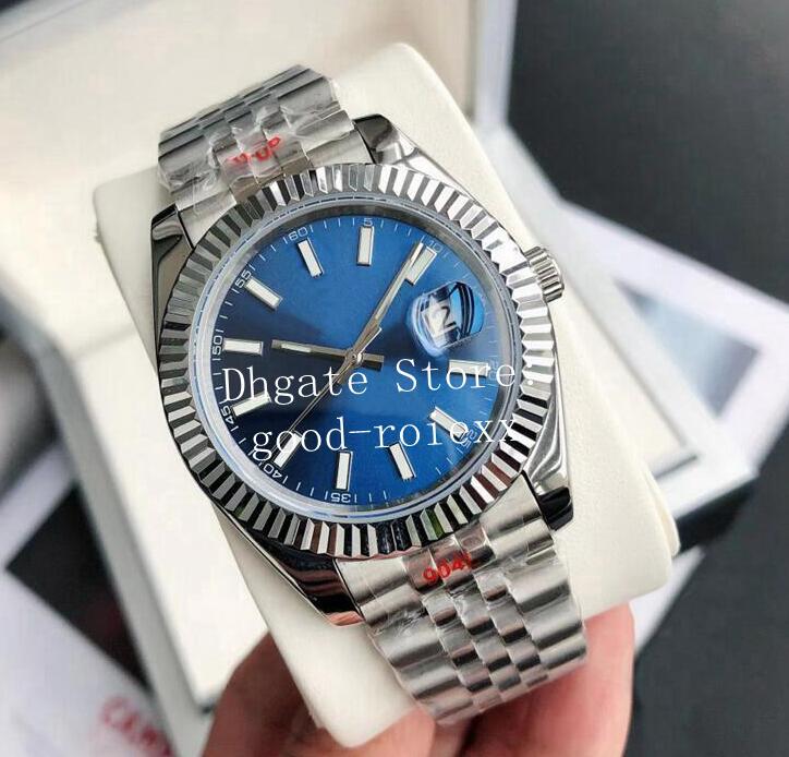 Men's Sport Watches Original Miyota Cal.8215 Automatic Watch Men White Rhodium Wimbledon Japan 904L Steel Jubilee Bracelet 41mm Luminous