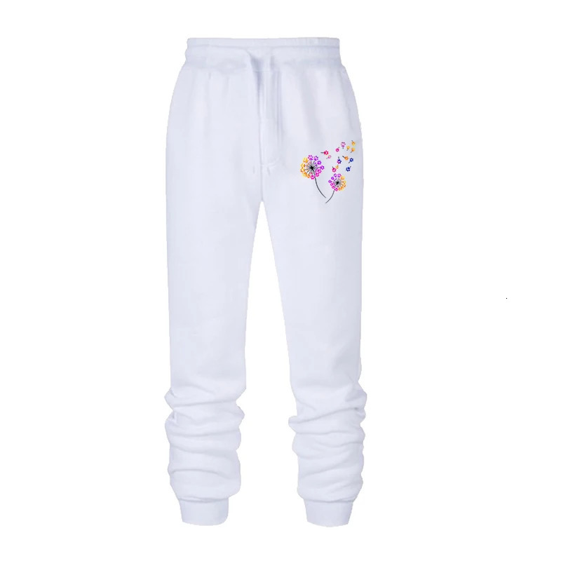Women's Pants Capris Women With Pockets Fit Elastic Drawstring Joggers Dandelion Print Pants with Pockets Casual Pants for Women 231212