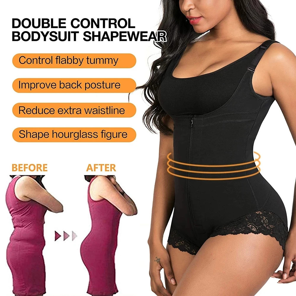 Women's Shapers Postpartum Body Shaper Shapewear for Pregnant Women Seamless Corset Tummy Control Colombian girdle Lace Zipper OpenBust Bodysuit 