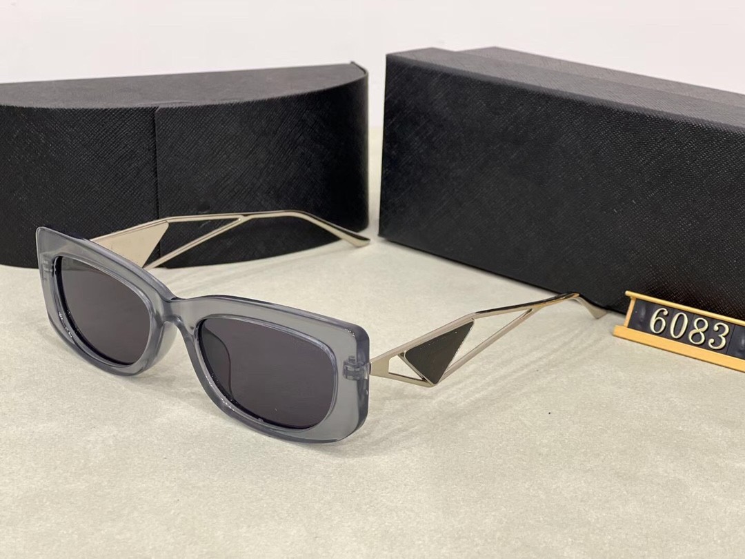 Luxury Oversize Square Sunglasses Women Vintage Big Frame Womens Sun Glasses UV Protection Eyewear Mirror Acetate Shield Sunglasses PR 6083