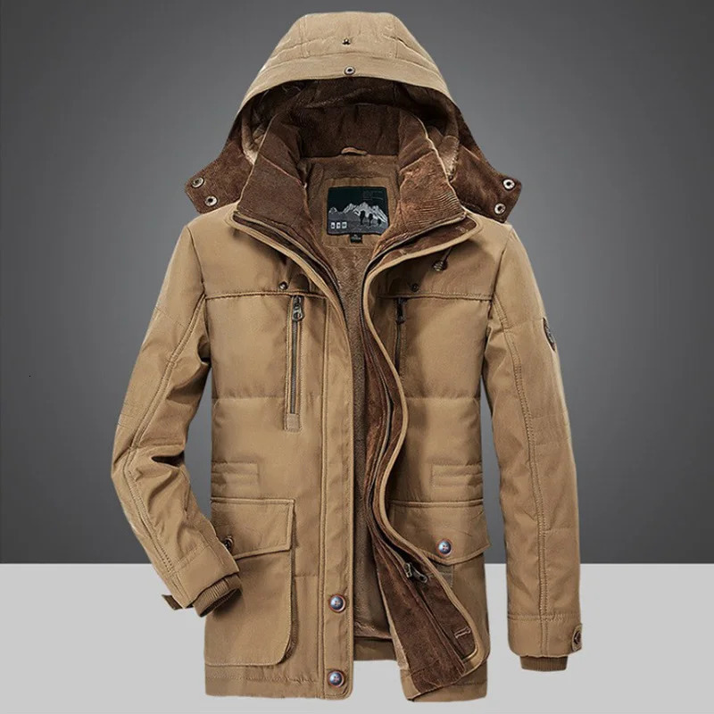 Mens Jackets Winter Cottonpadded Jacket Medium Length Plus Fleece Thickened Youth Leisure Windproof Warm Quilted Cotton Clothing 231212