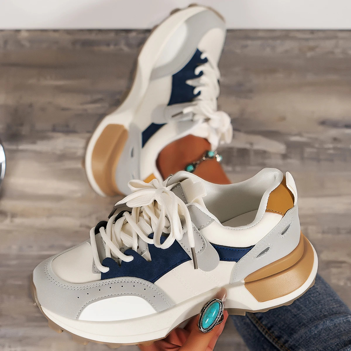 Dress Shoes Thick soled daddy shoes for women allmatch Forrest Gump leisure running sports 231212