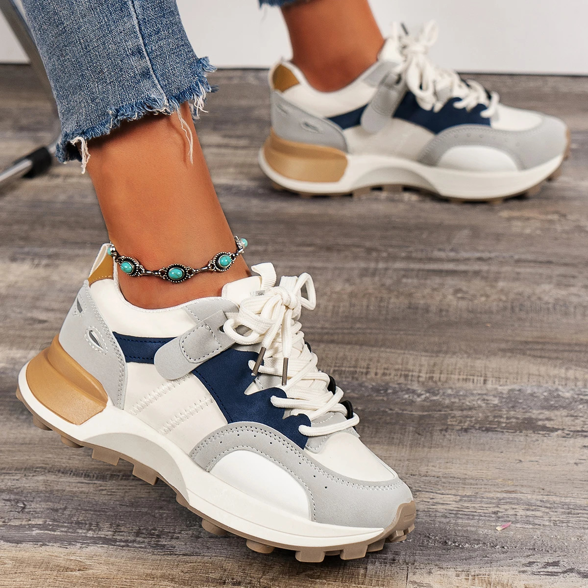 Dress Shoes Thick soled daddy shoes for women allmatch Forrest Gump leisure running sports 231212