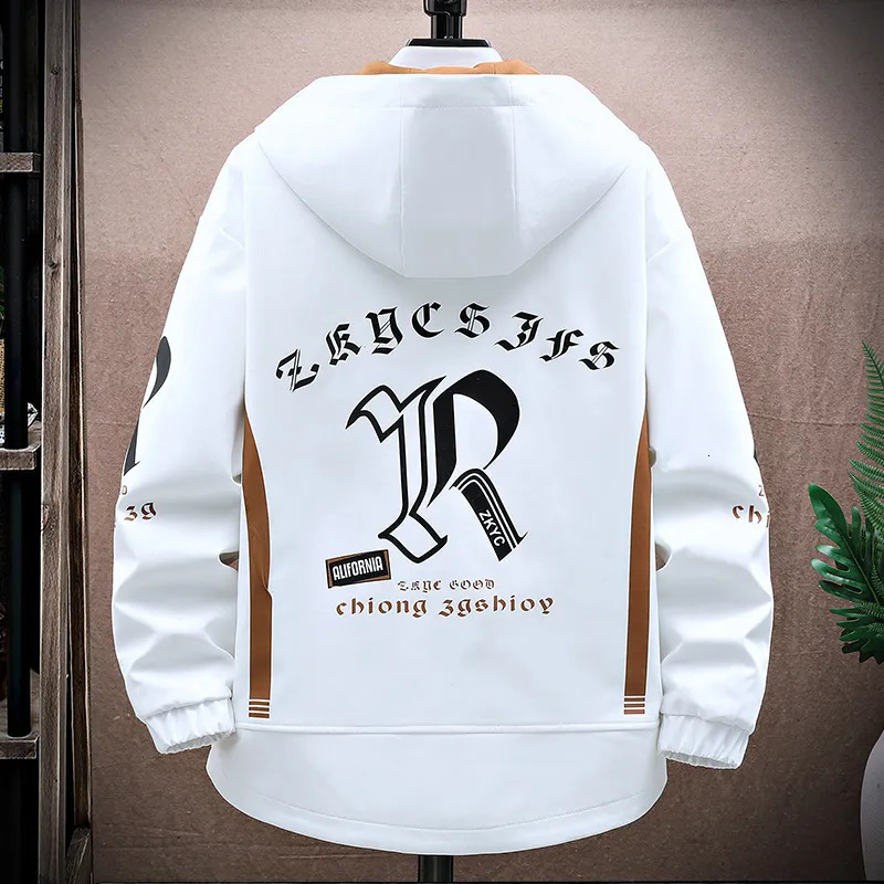 Men's Jackets Autumn Hooded Jacket Men Breathable Outwear Male Patchwork Color Streetwear Comfortable Casual Clothing Plus Size 4XL 231212