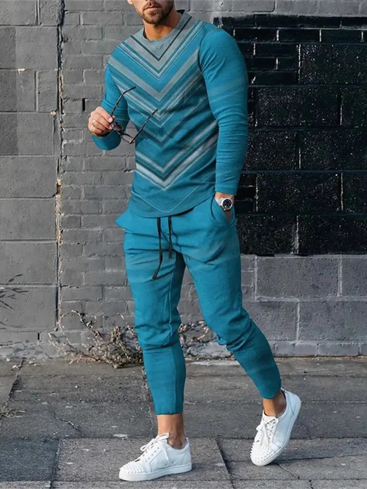 Men's Tracksuits Autumn Tracksuit Long Sleeve T Shirtsweatpants Suit Men Streetwear Vintage Sweatshirt Oversized Men Clothing 2 Piece Sets 231212