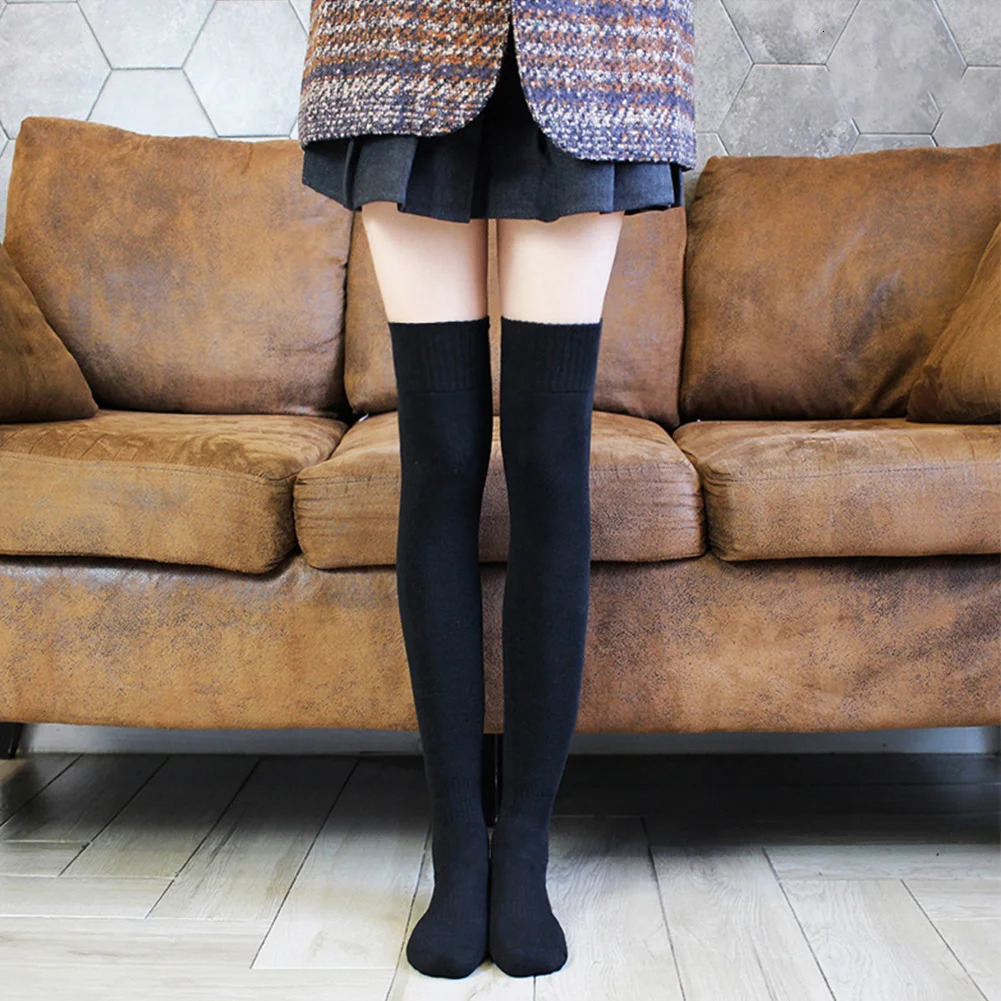 Socks Hosiery Thigh High Over The Knee High Socks For Women Long Stockings Cute Kawaii Thick Leg Warmers Cotton Tall Tube Girl Sock 231213