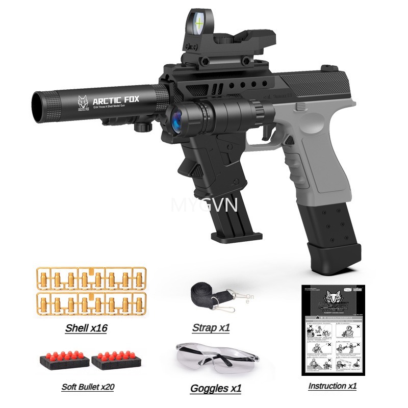 DIY Assemble Toy Gun Pistol Blaster Soft Bullet Manual Launcher Shooting Model For Adults Boys CS Outdoor Games