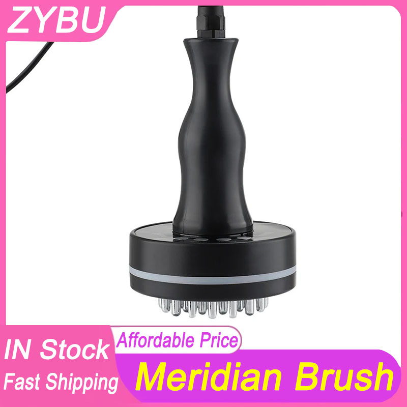 Home Use Health Care Electric Meridian Brush Red Light Infrared Heating Vibration Microcurrent 4in1 Body Skin Scraping Guasha Lymphatic Drainage Physi