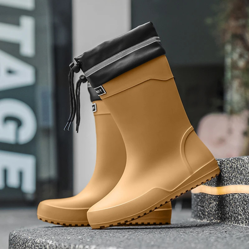 Boots YISHEN Rain Man Shoes High Top Climbing Fishing Rubber Winter Waterproof Mens Garden Unisex Botas De Iluvia 231212