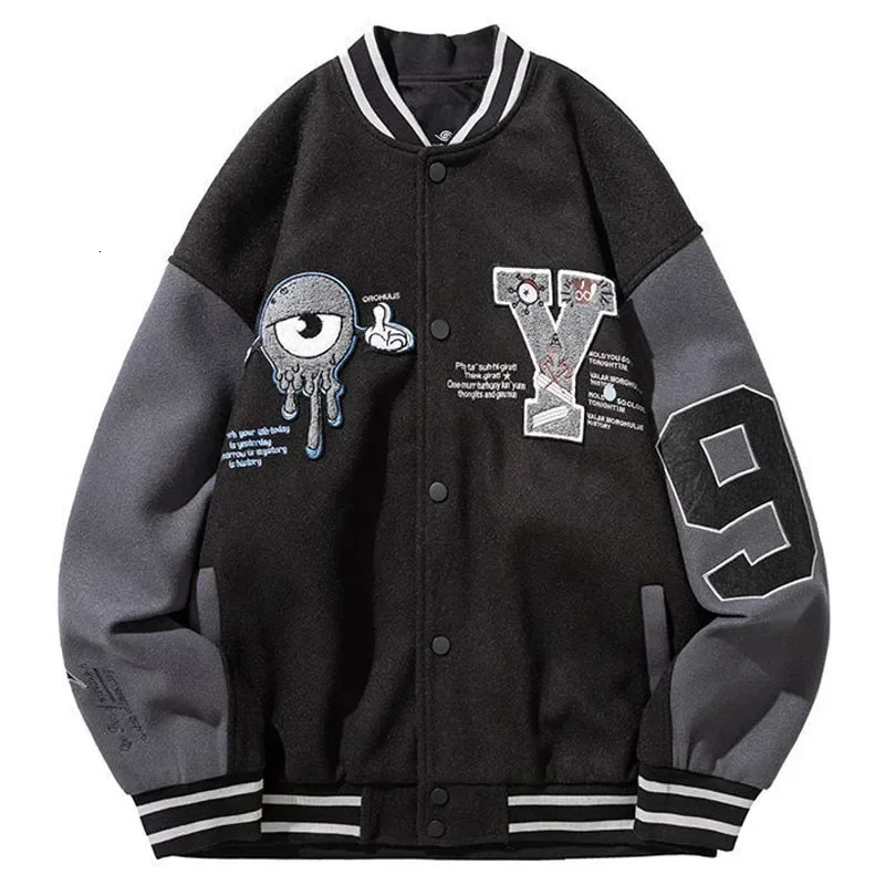 Men's Jackets Autumn and Winter Men Letter Embroidery Varsity Jackets Japanese Slim Spring Baseball Jacket Coat Male Casual Fashion Clothes 23121