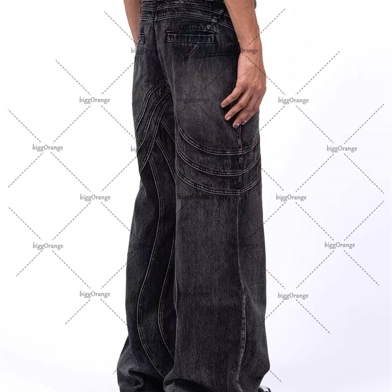 Mens Jeans Y2K Punk Hip Hop Men Women Streetwear Work Clothes Ripped Style Loose Washed Clothing Floor Mopping Pants 231212