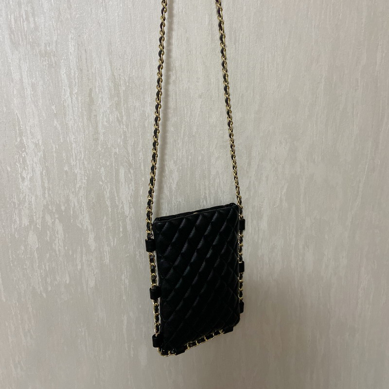 12X19CM Fashion classic black storage bags shopping bag chain bag