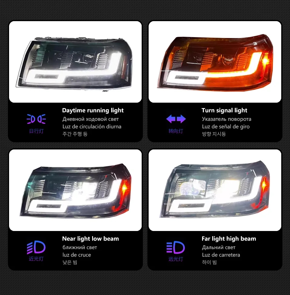 Car Lights for Freelander2 LR2 20 07-20 15 LED Auto Headlight Assembly Upgrade Front Lamp Exterior Accessories