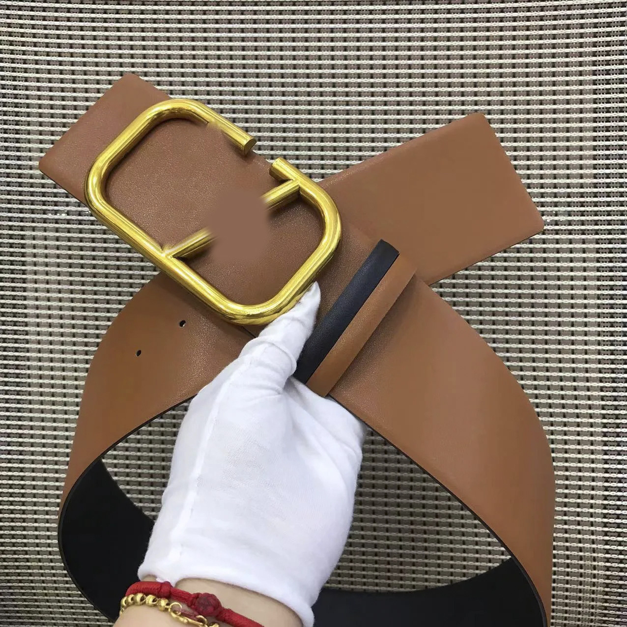 Belts Designer Belts for Women Genuine Leather Gold Big Letter Buckle Belt V Woman Dress Suit Girdle Waistband Reversible Width 7cm Top Quality