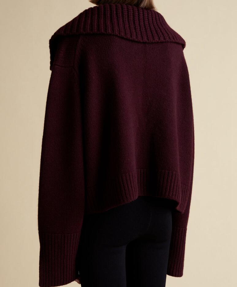 KHAIT * Woolen sweater women's new loose collar long sleeved pullover sweater for autumn and winter -24