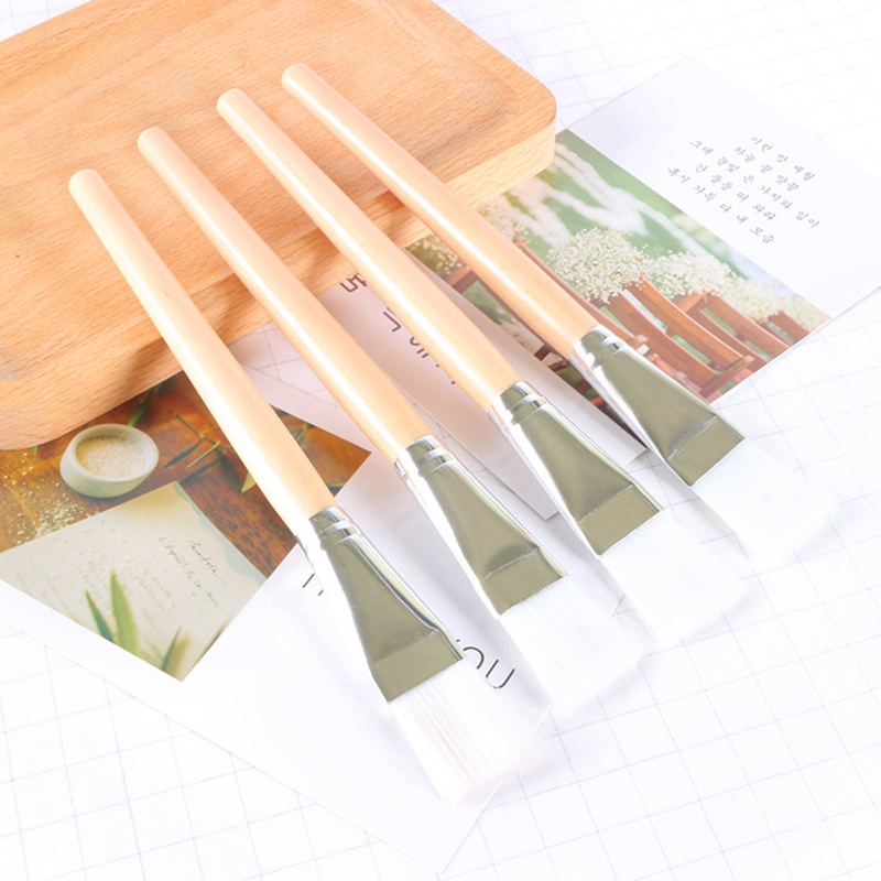 Facial Mask Soft Brush Wooden Handle Portable Face Skin Care Beauty Cosmetics Tool Professional Makeup Brush