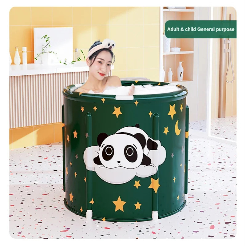 Bathing Tubs Seats Large Folding Bath PVC Portable Bathtub Folded SPA Bucket Adult Tub Baby Children Bathroom Thickening Folding Tubs For Adults 23121