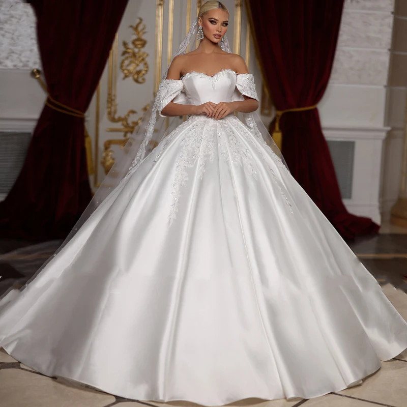 Boho Scoop Mermaid Wedding Dresses Lace Appliques 3/4 Sleeves Bridal Gown for Women Chapel Train Vestidos De Novia New