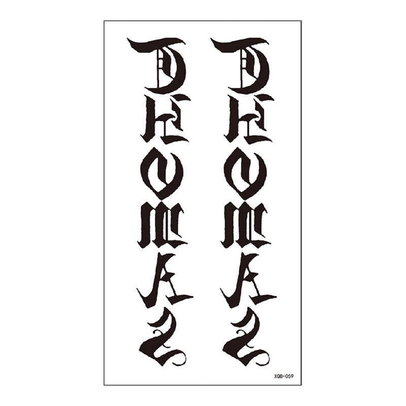 New full arm waterproof tattoo sticker with Sanskrit totem, mermaid dagger, flower