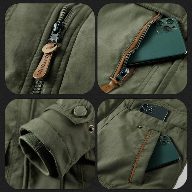 Mens Jackets Winter Windbreaker Fleece Warm Thick Windproof Parkas Men Fashion Hooded Military Jacket Coat Male Size M6XL 231212 - view 6