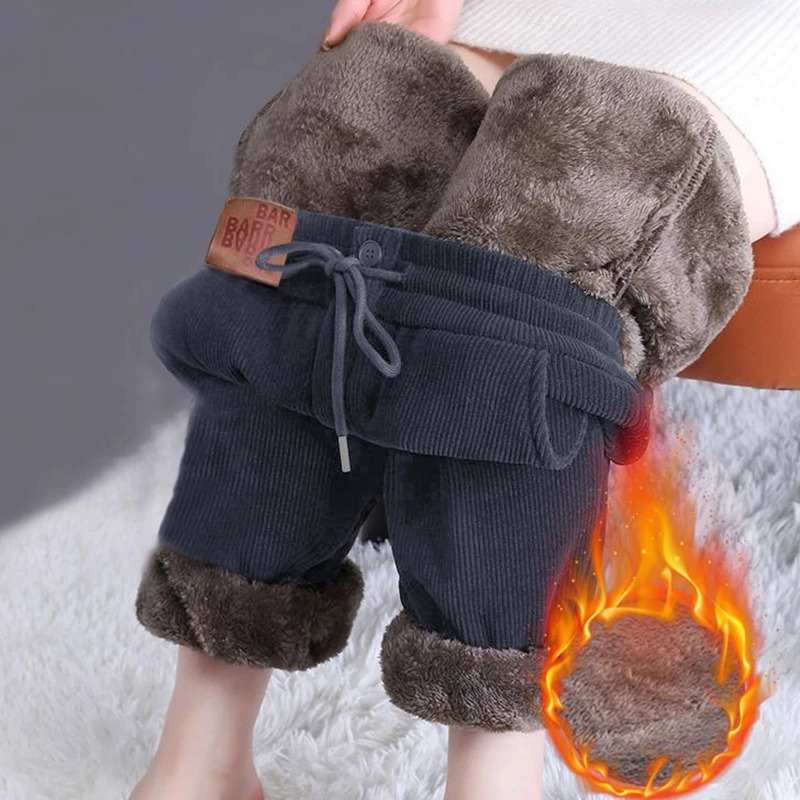 Women's Pants Capris Pants Women Plush Sweatpants Women'S Autumn And Winter Pants Loose Straddle Casual Lamb Fleece Warm Cotton Pants 231212