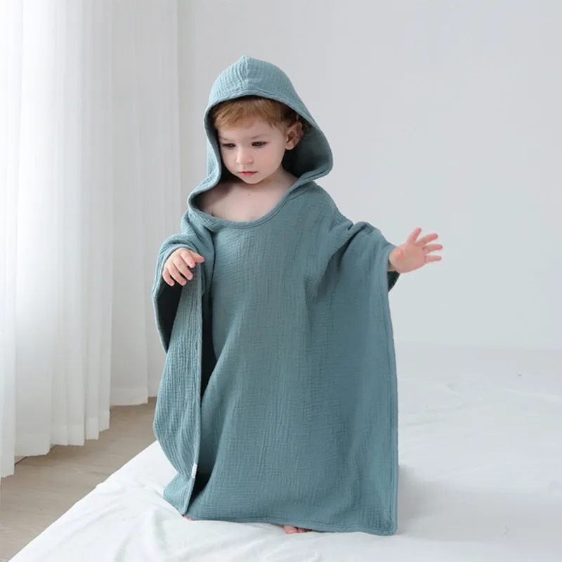 Towels Robes Baby Bath Towel born Cape Towels Cotton Hooded Beach Towel Soft Poncho Kids Bathing Stuff Infant Washcloth Drop 231212