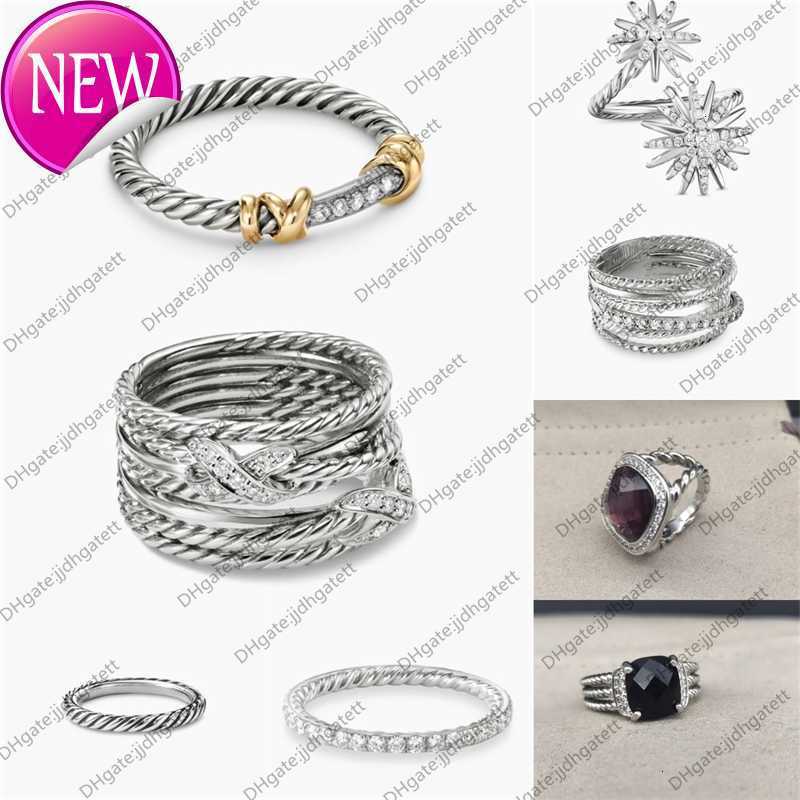 Wedding Designer Rings 2024 Band Ring X Series Twisted Gold Double x diamond Fashion Trendy for women Luxury Jewelry Lover Womens Couple Birthday Party Gifts