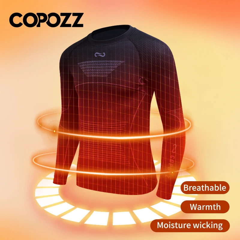 Men's Thermal Underwear COPOZZ Men Women Ski Sets Sports Quick Dry Tracksuit Fitness Workout Exercise Tight Shirts Jackets Sport Suits 231212