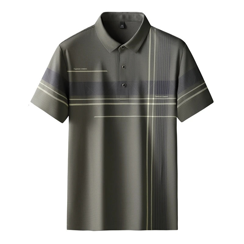 Men's Polos 8XL 7XL 6XL Classic Loose Polo Shirt Men Summer Short Sleeve Men's Shirts Business Clothing High End Casual Mens TShirt 231212