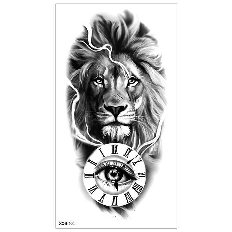 New full arm tattoo sticker animal half tiger lion waterproof set optional
