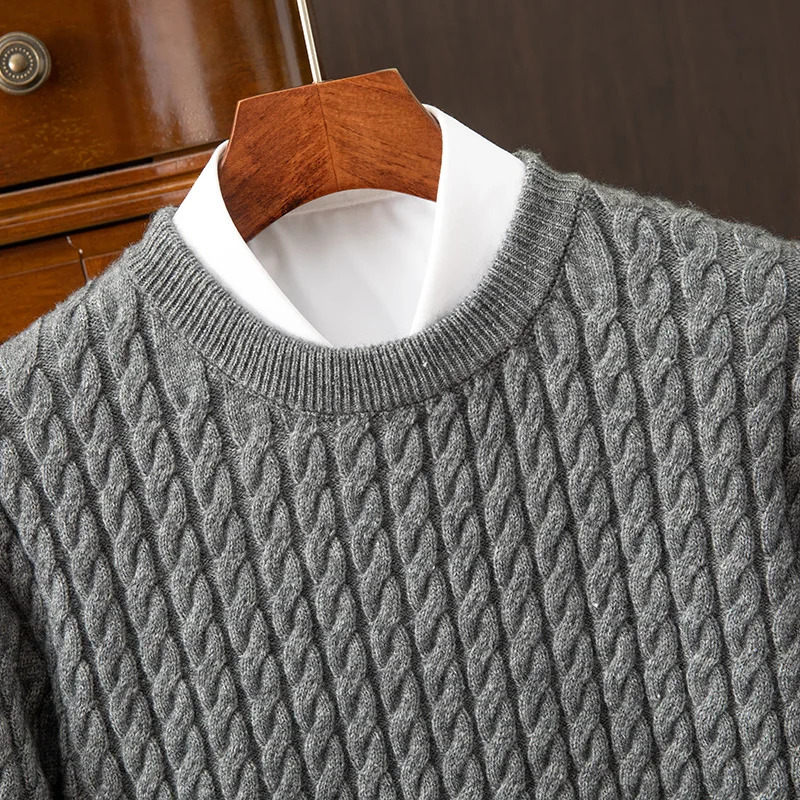 Men's Sweaters Autumn and winter cashmere sweater men's cashmere sweater men's pullover Fried Dough Twists knitwear men's sweater 