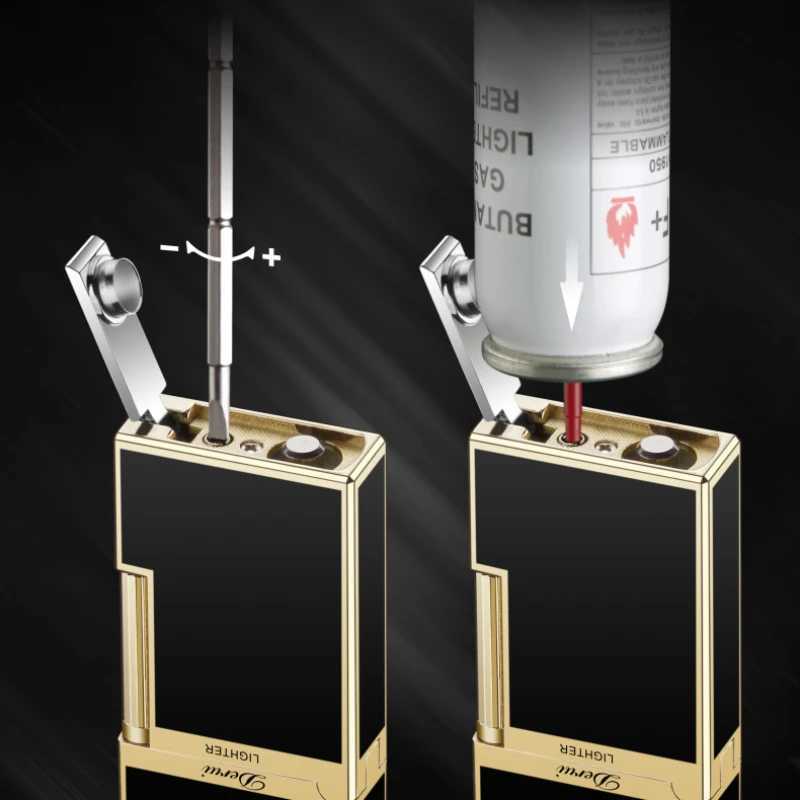 Derui Exquisite Business No Gas Lighter High-end Bright Sound Tube Cigar Torch Men's Smoking Accessories Gadgets H260131